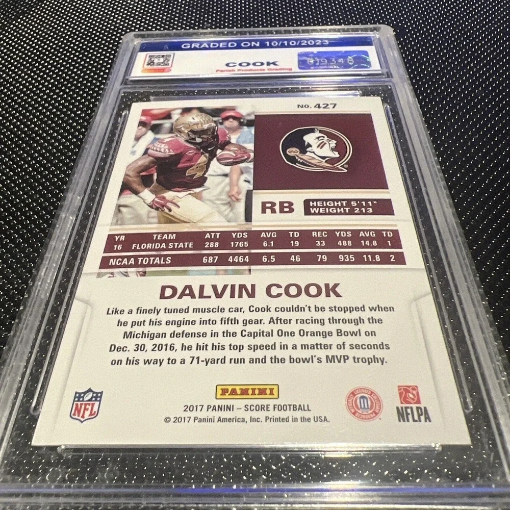 2017 Panini Score Dalvin Cook #427 PPG 9 Mint RC Rookie